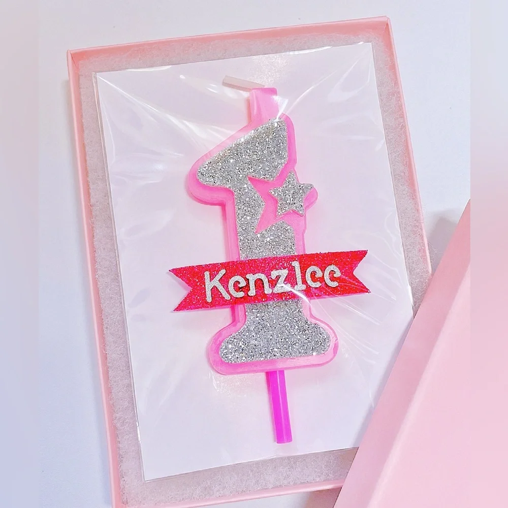 New! Personalized Name Candle Number Customized Birthday Candle Cake Topper Gift